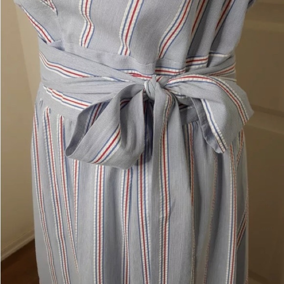 Vineyard Vines Seersucker Nautical Beach Bimini Blue Dress Size 4 NWT - Picture 9 of 9